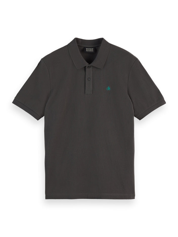 Scotch & Soda Essential Logo Pique Polo Shirt in Vinyl | Buster McGee