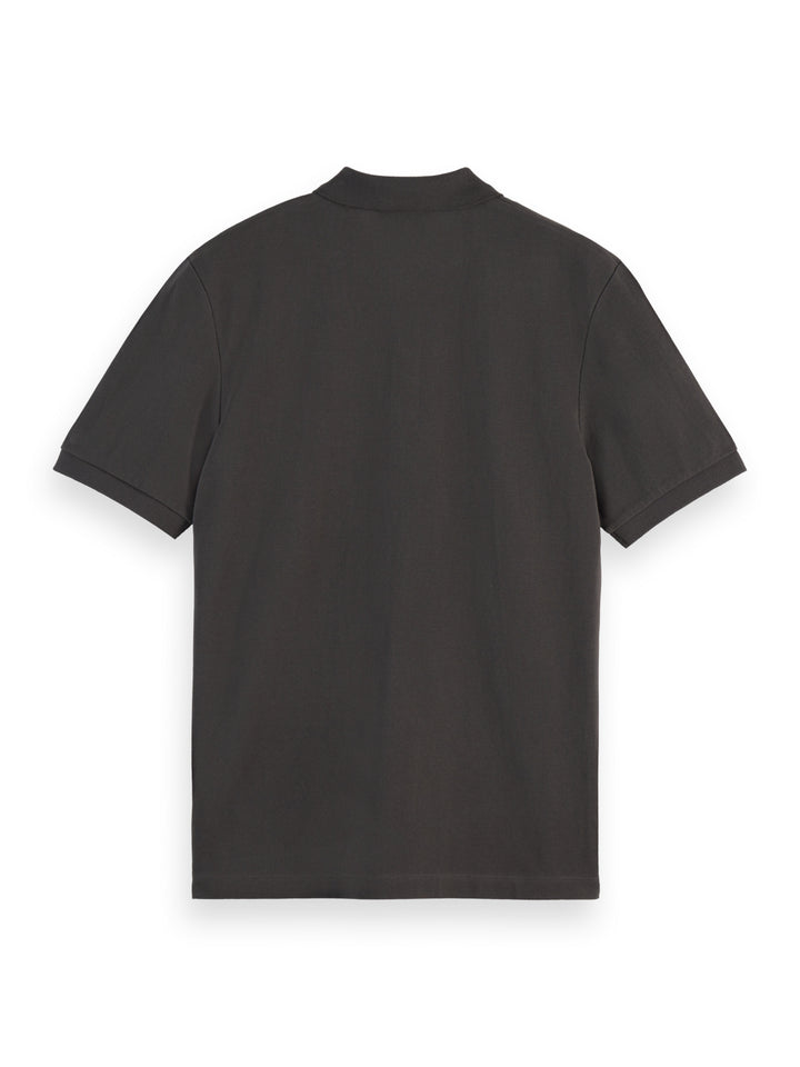 Scotch & Soda Essential Logo Pique Polo Shirt in Vinyl | Buster McGee