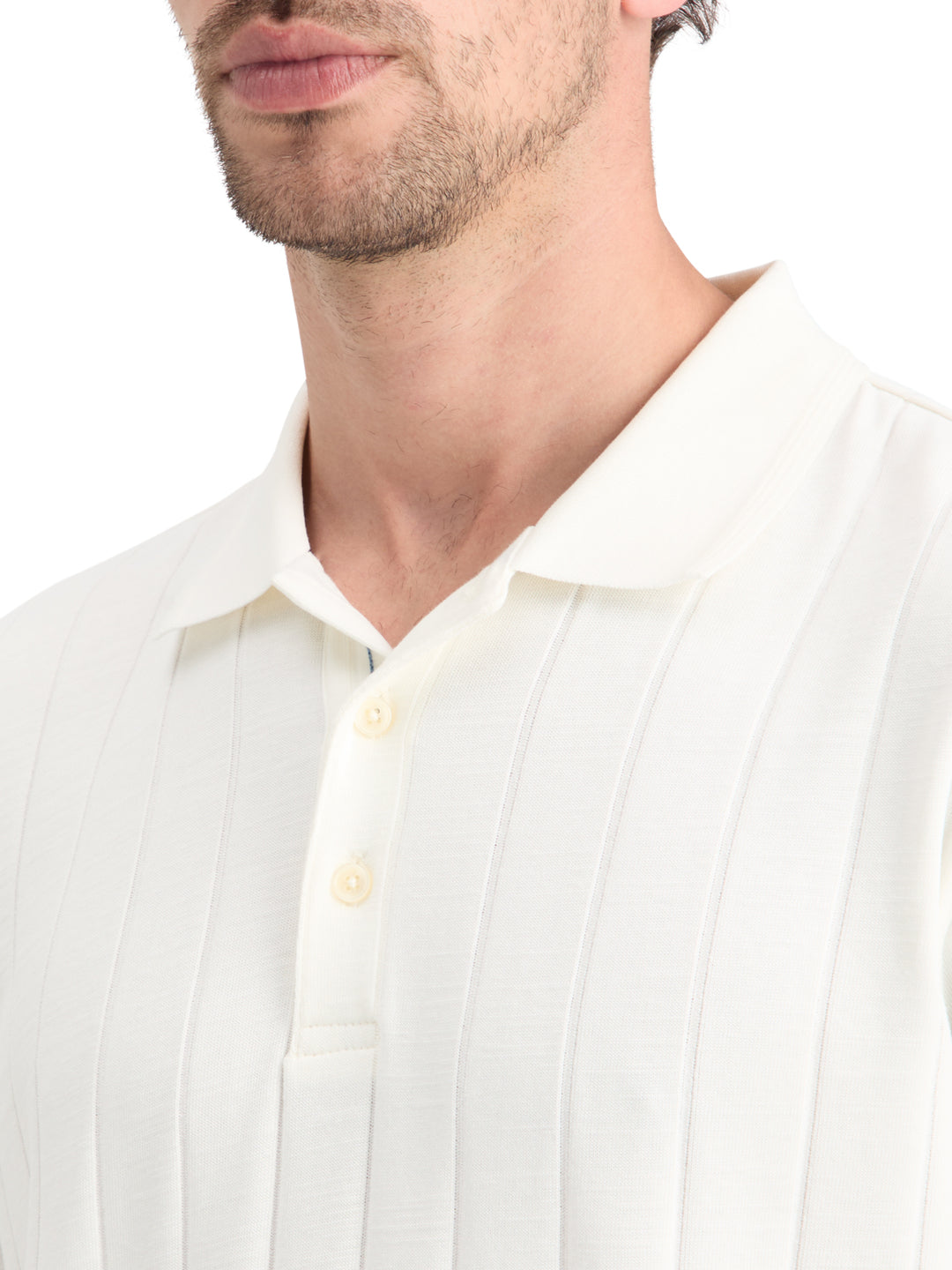 Scotch & Soda Rib Knitted Polo in Swan | Buster McGee