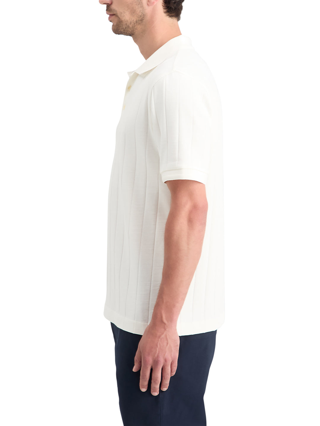 Scotch & Soda Rib Knitted Polo in Swan | Buster McGee