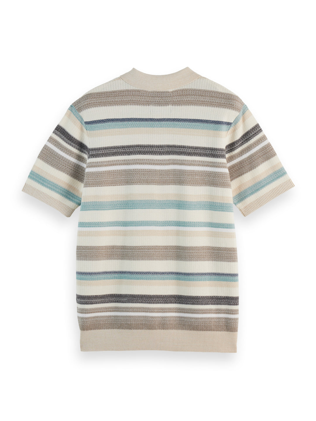 Scotch & Soda Structured Knitted Polo in Multi Stripe | Buster McGee