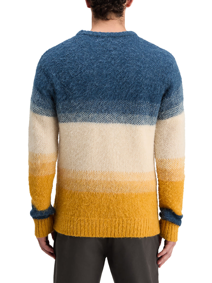 Alpaca Wool-Blend Sweater in Yellow Blue Gradient | Buster McGee