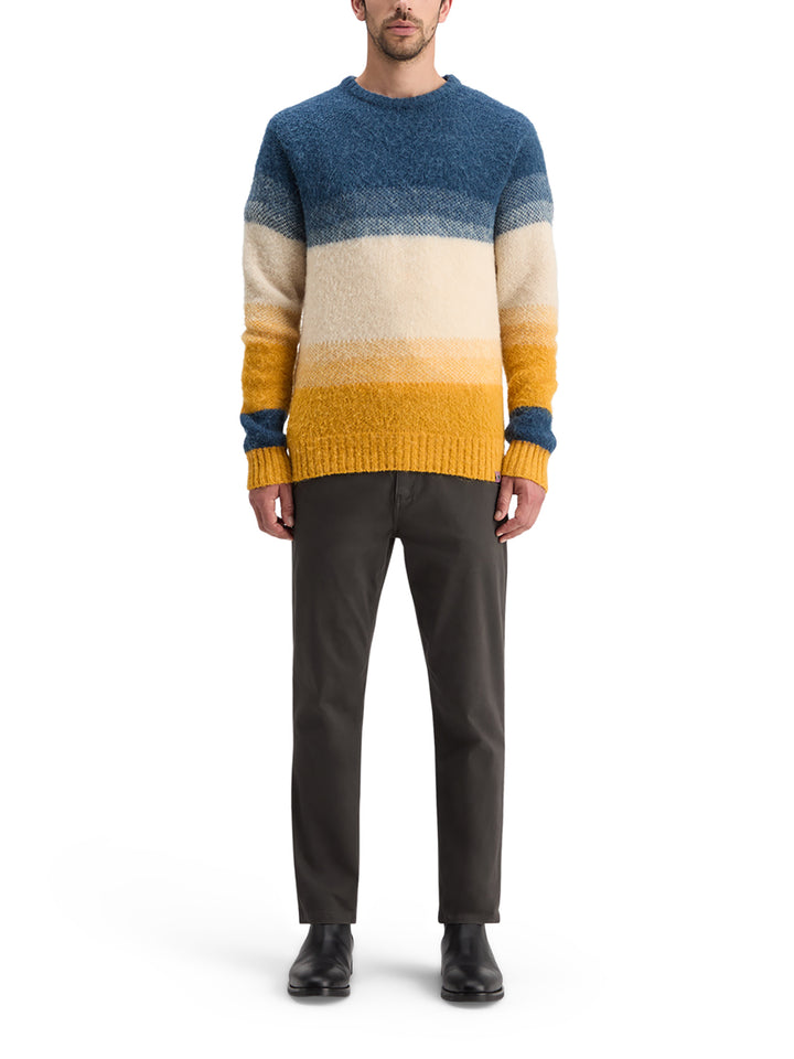 Alpaca Wool-Blend Sweater in Yellow Blue Gradient | Buster McGee