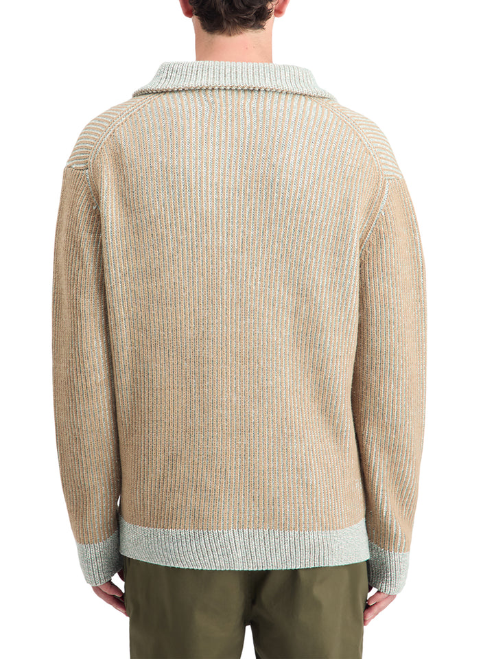Scotch & Soda Quarter Zip Pullover in Mocha | Buster McGee
