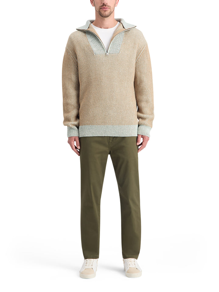 Scotch & Soda Quarter Zip Pullover in Mocha | Buster McGee