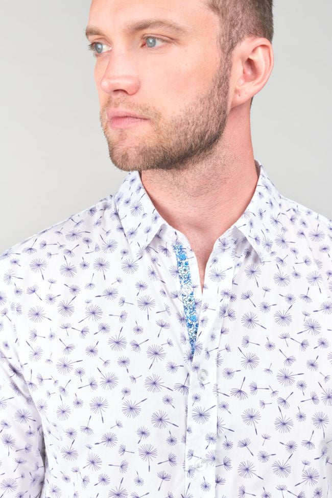 Dabis Patterned Longsleeve Shirt in White | Buster McGee Daylesford