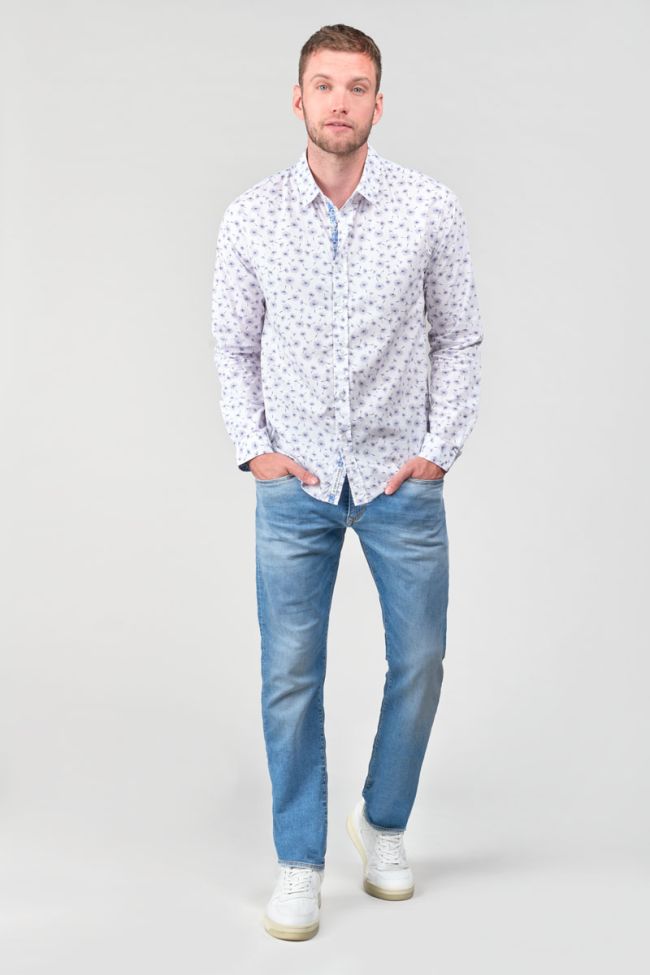 Dabis Patterned Longsleeve Shirt in White | Buster McGee Daylesford