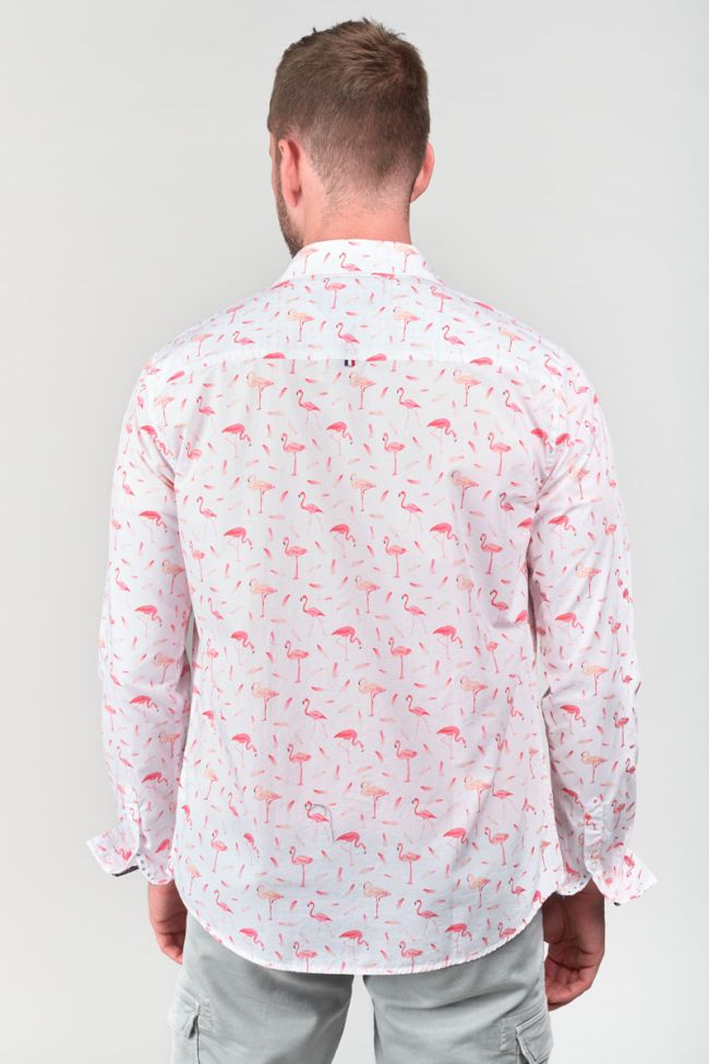 Flamas Patterned Longsleeve Shirt in White | Buster McGee