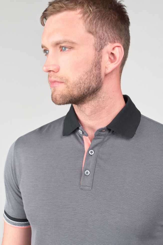 Mise Men's Striped Polo in Black | Buster McGee