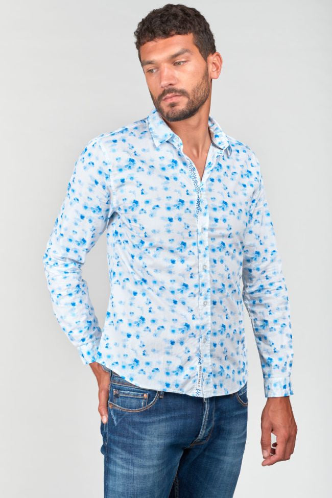 Rasel Floral Print Longsleeve Shirt in White | Buster McGee Daylesford