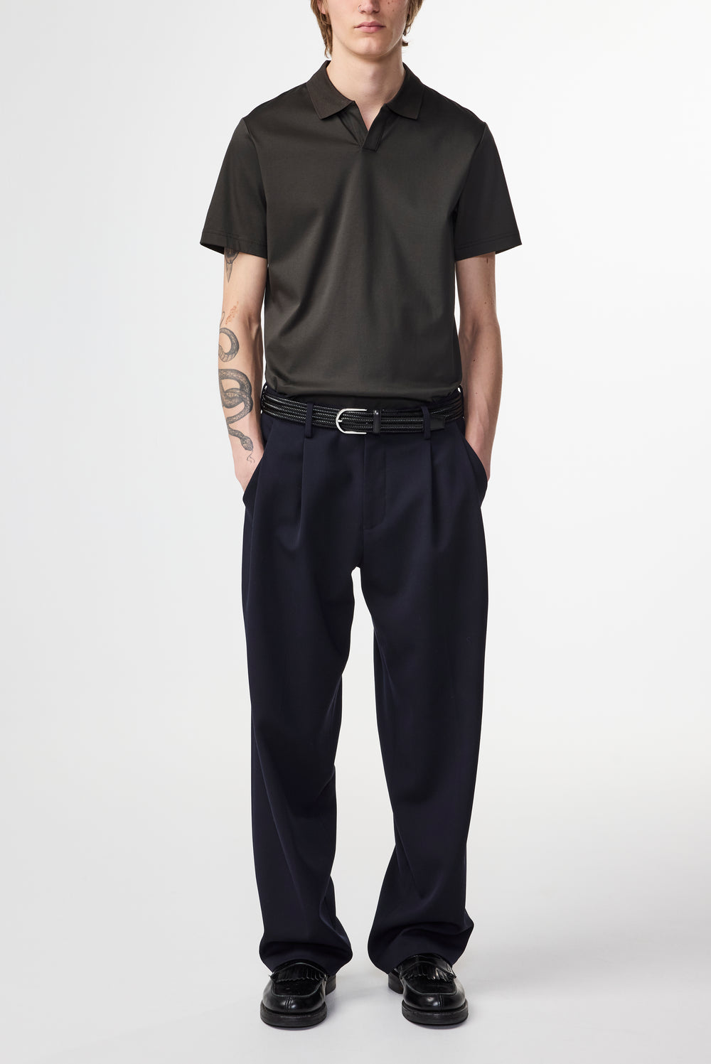 NN07 Paul 3525 SS Polo in Dark Army | Buster McGee