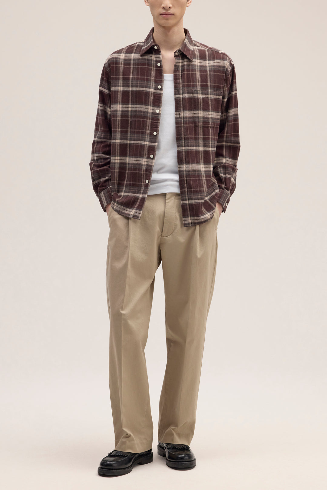 NN07 Deon 5465 Cotton Shirt in Dusky Port | Buster McGee