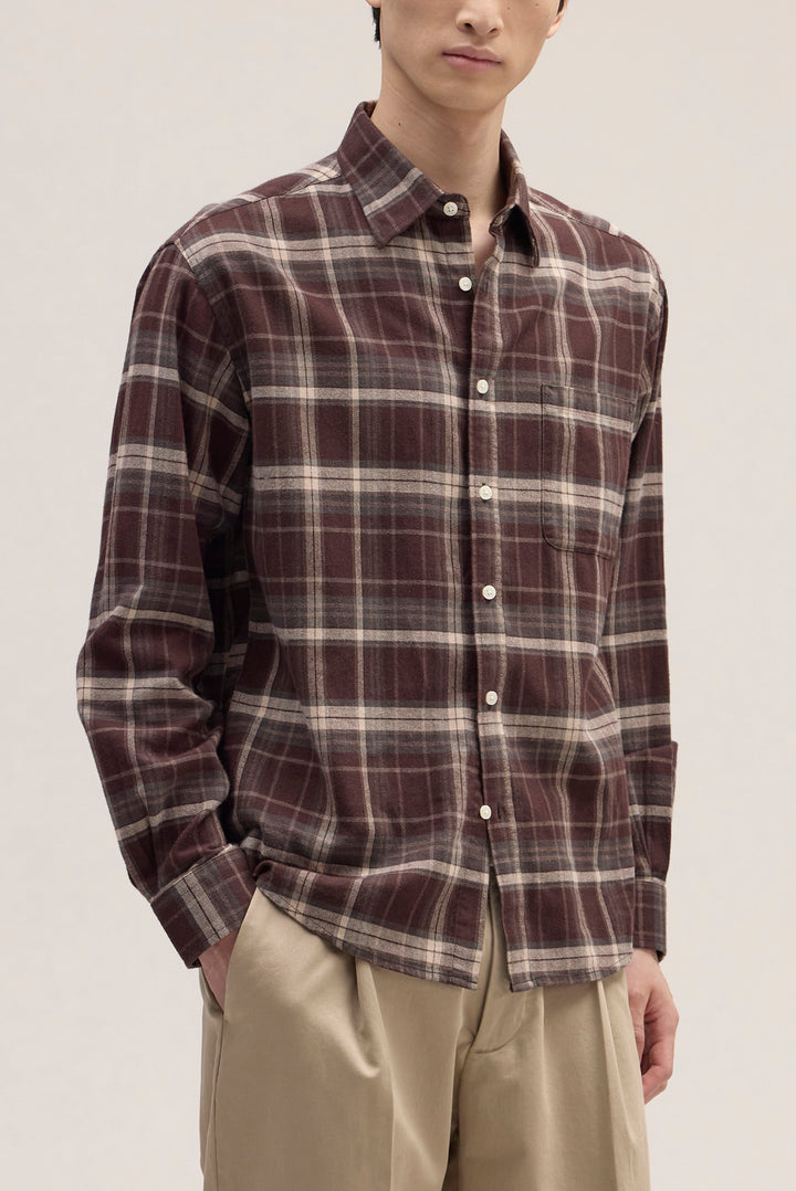 NN07 Deon 5465 Cotton Shirt in Dusky Port | Buster McGee