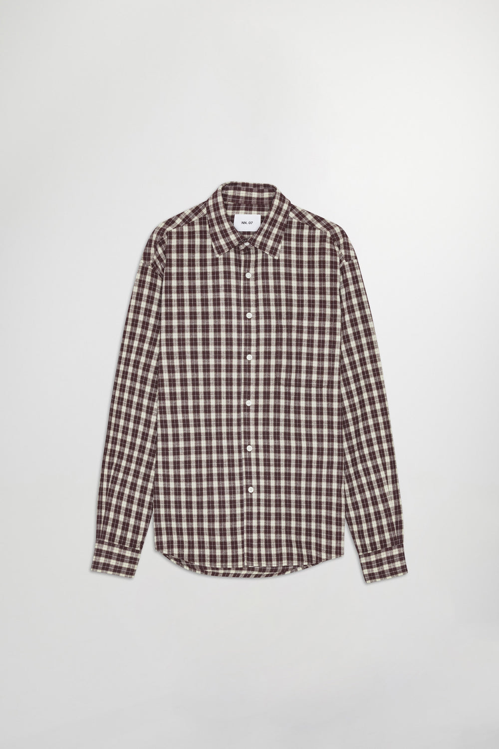 NN07 Deon 5465 Cotton Shirt in Wine Check | Buster McGee