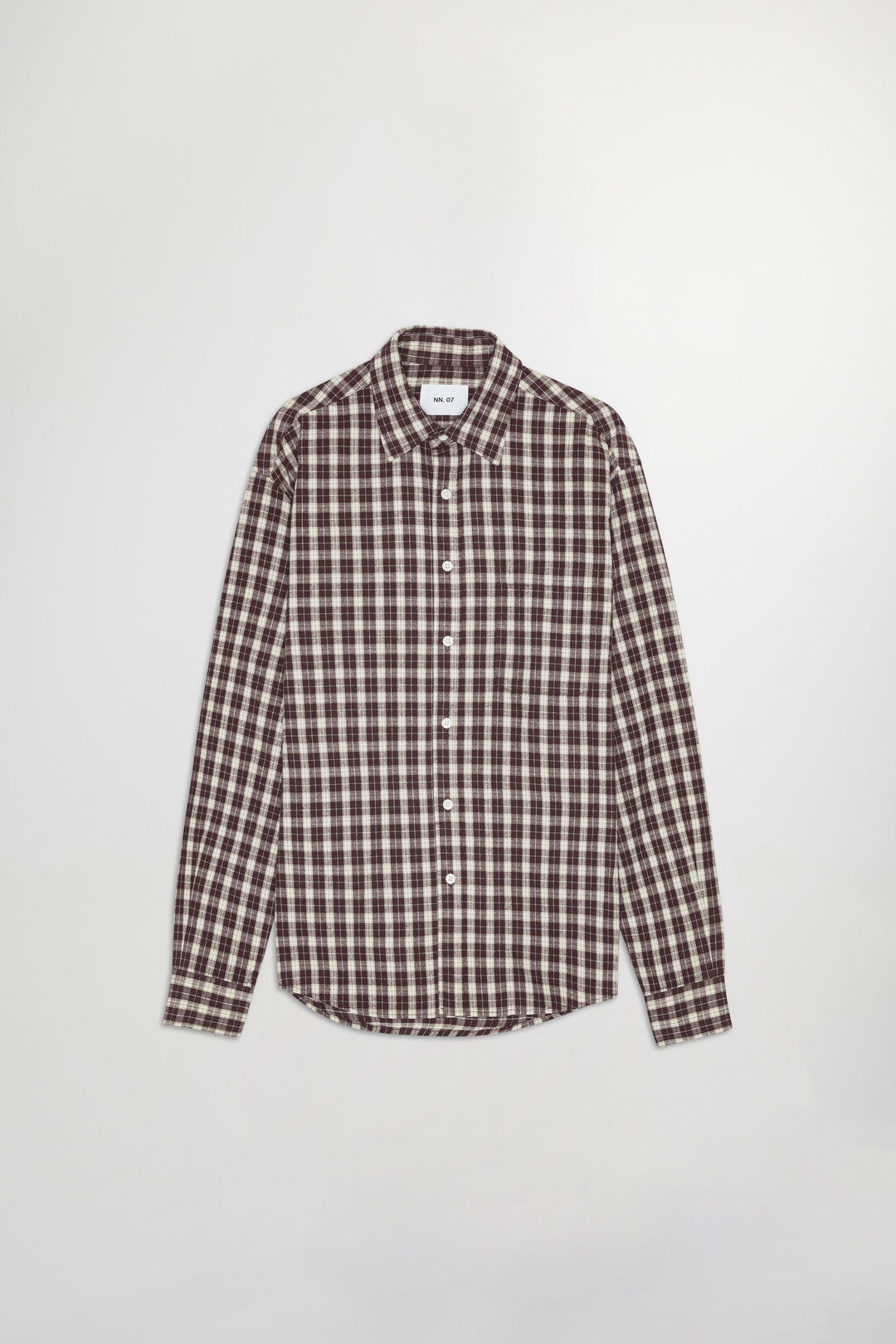 NN07 Deon 5465 Cotton Shirt in Wine Check | Buster McGee