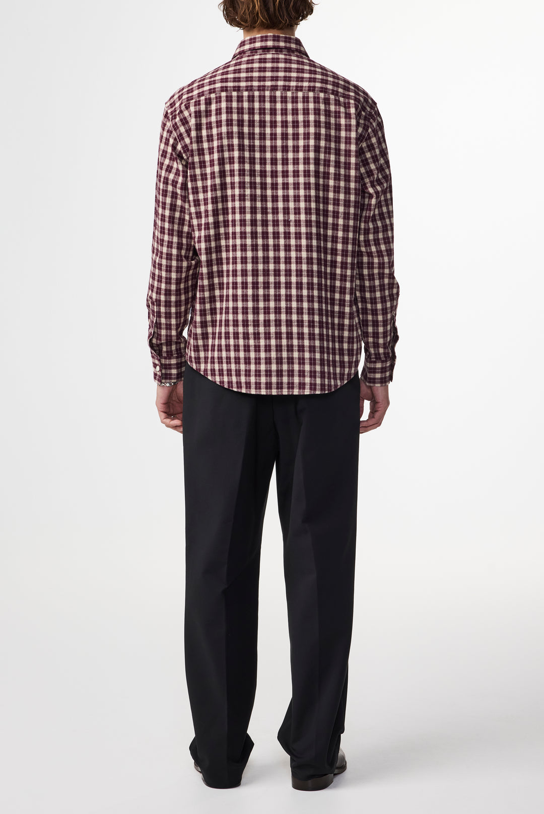 NN07 Deon 5465 Cotton Shirt in Wine Check | Buster McGee