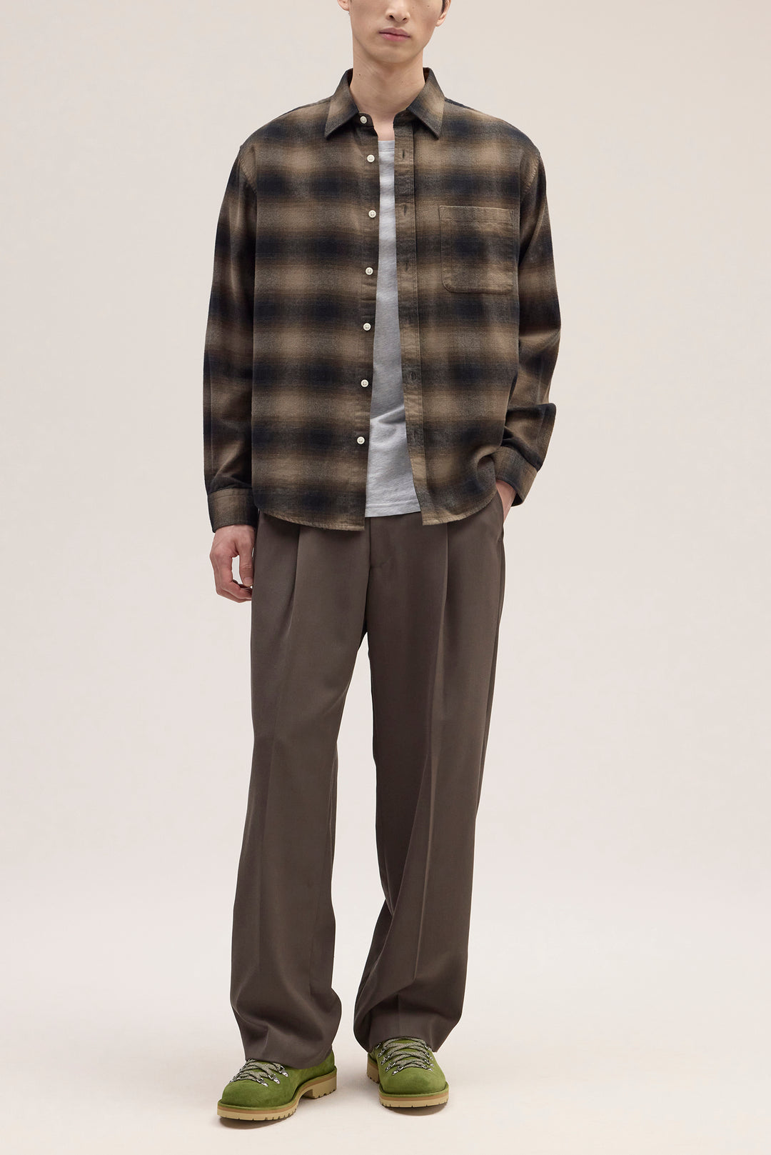 NN07 Deon 5465 Cotton Shirt in Black Check | Buster McGee