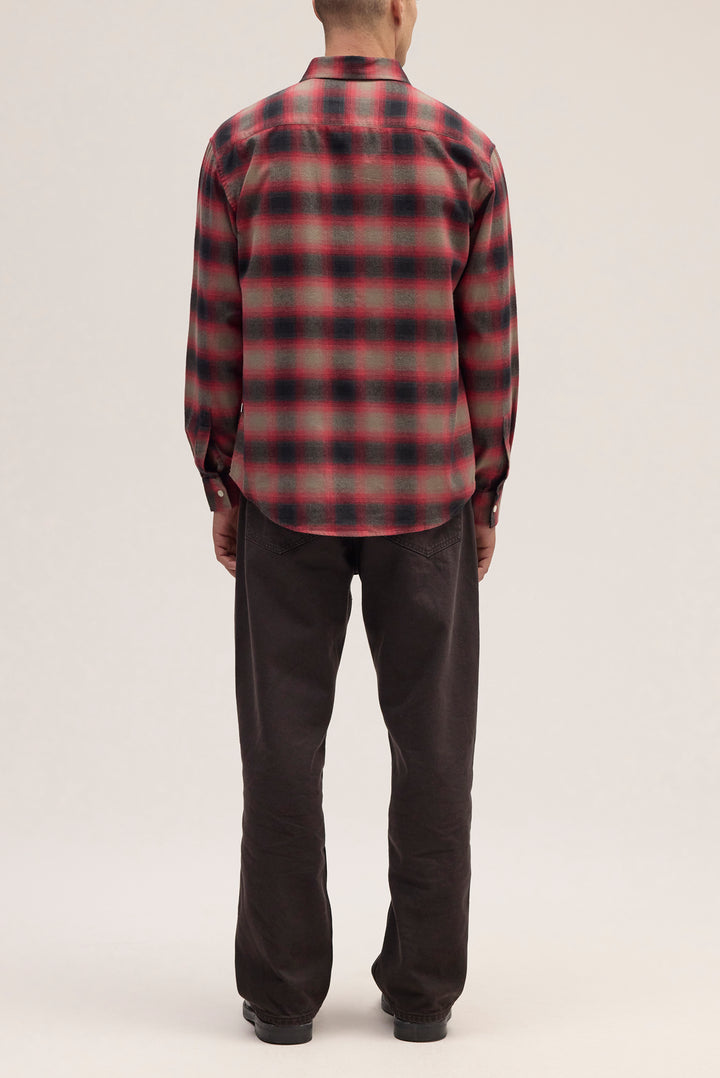NN07 Deon 5465 Cotton Shirt in Red Check | Buster McGee