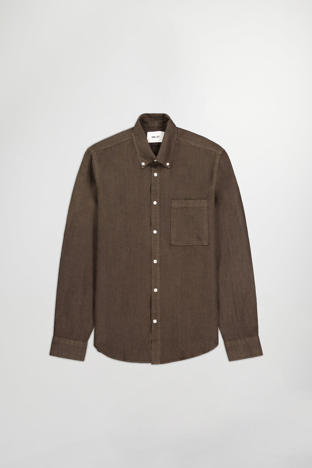 NN07 Arne BD 5706 Long sleeve Linen Shirt in Demitasse | Buster McGee