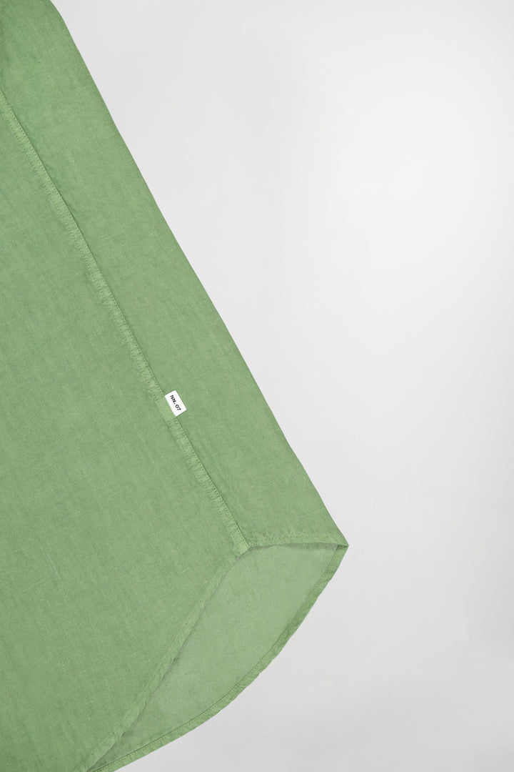 NN07 Arne BD 5706 Longsleeve Linen Shirt in Hedge Green | Buster McGee