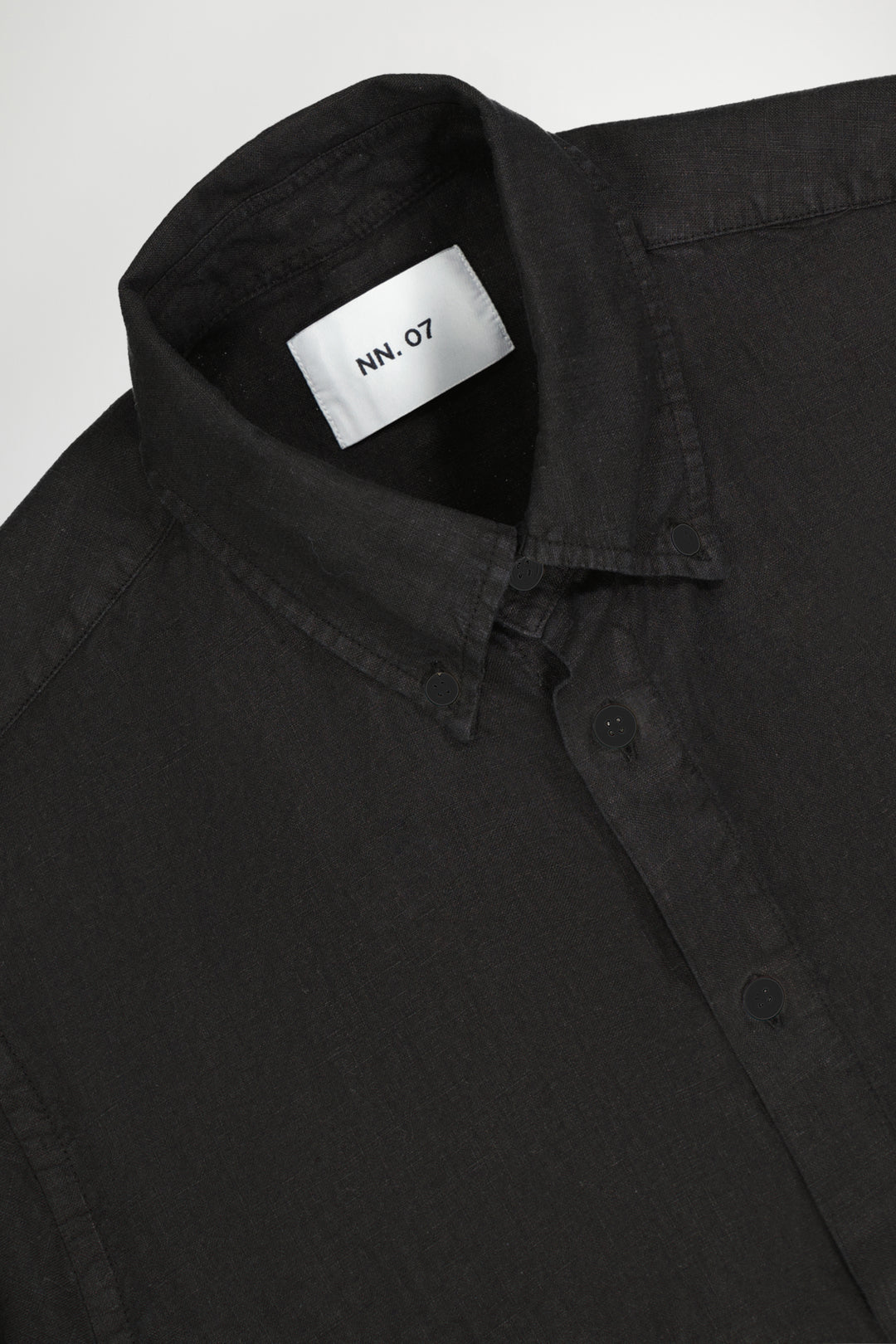 NN07 Arne BD 5706 Long sleeve Linen Shirt in Black | Buster McGee