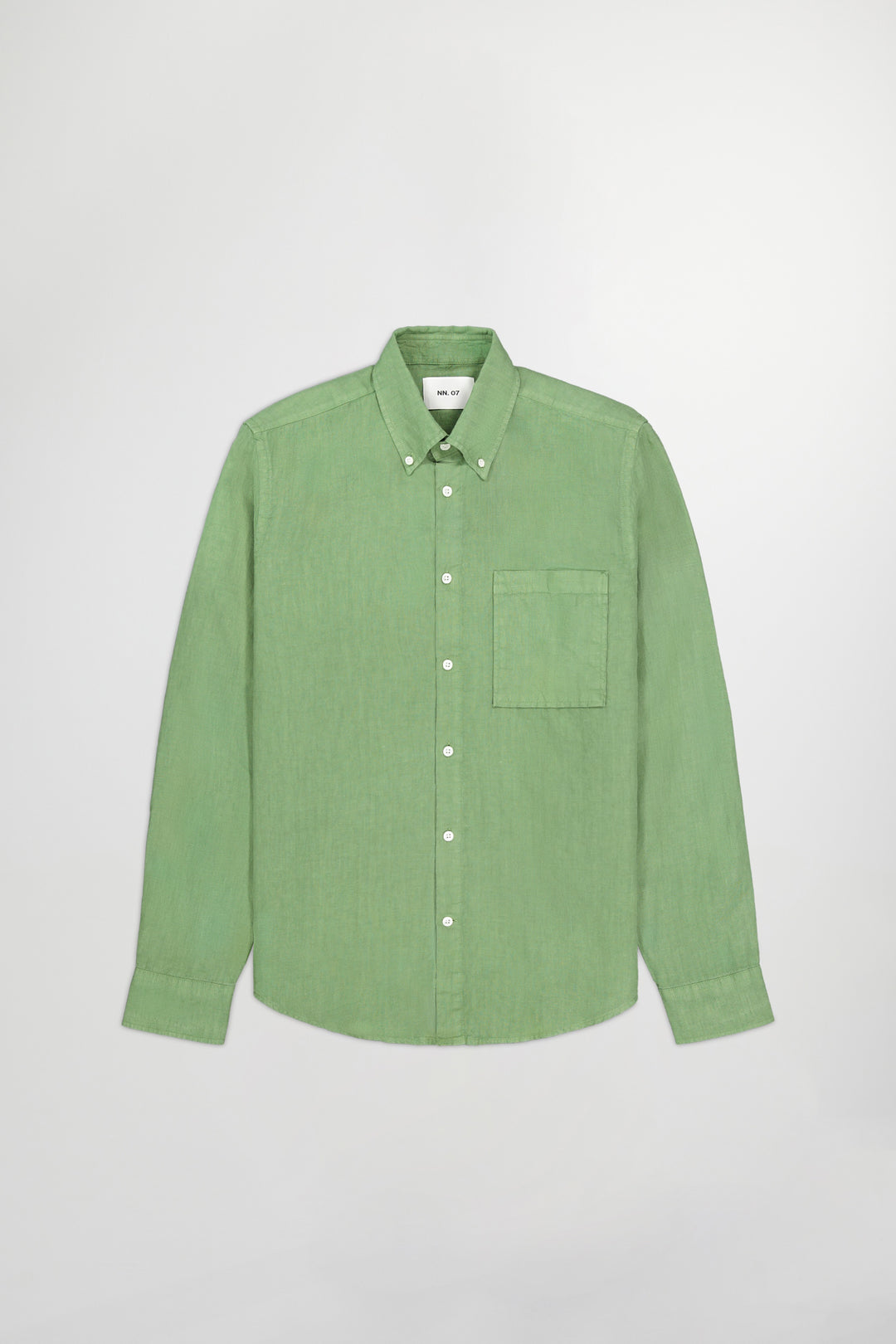 NN07 Arne BD 5706 Longsleeve Linen Shirt in Hedge Green | Buster McGee