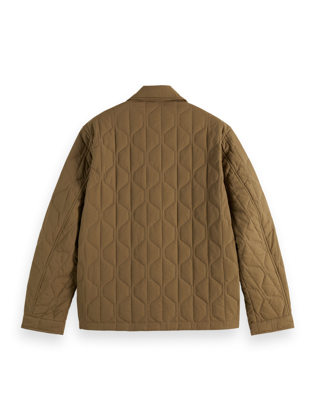 Scotch & Soda  Geometric Quilted Jacket in Golden Brown | Buster McGee
