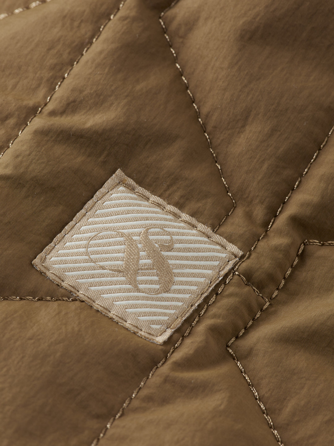 Scotch & Soda  Geometric Quilted Jacket in Golden Brown | Buster McGee