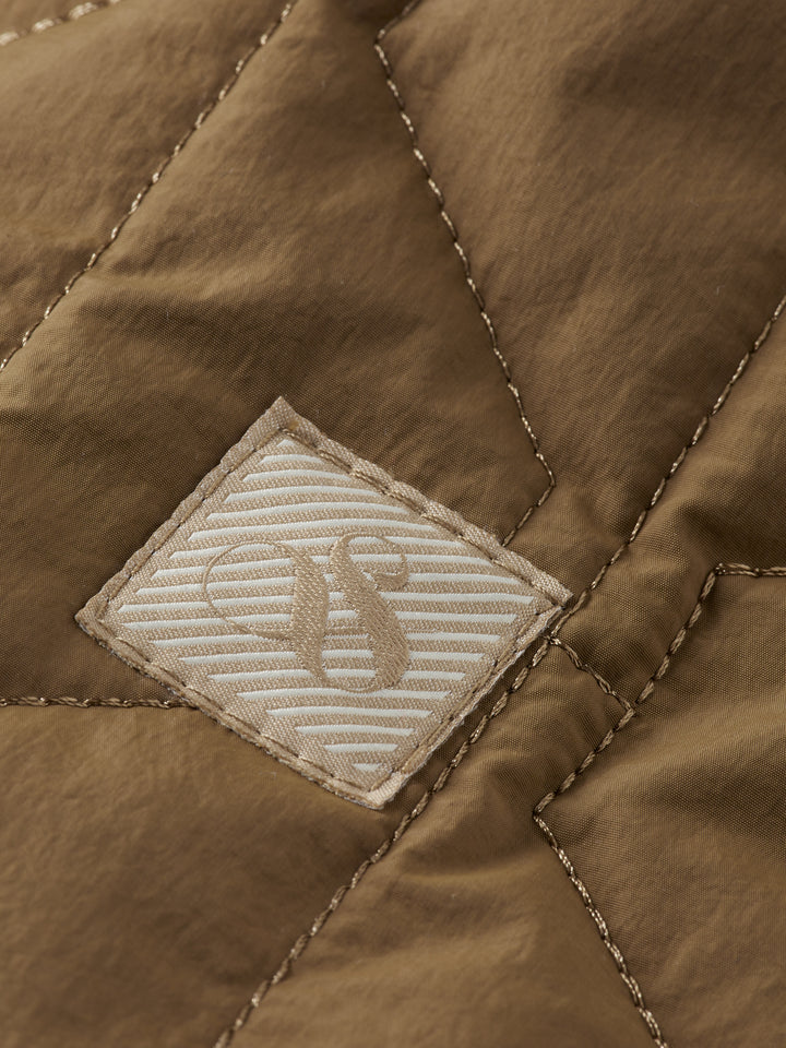 Scotch & Soda  Geometric Quilted Jacket in Golden Brown | Buster McGee