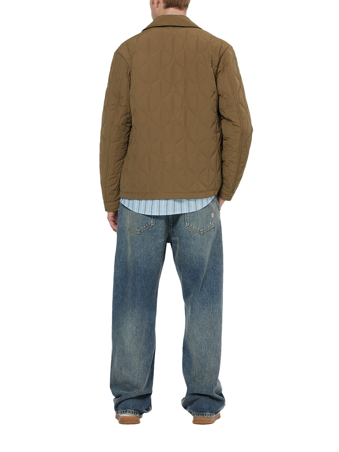 Scotch & Soda  Geometric Quilted Jacket in Golden Brown | Buster McGee