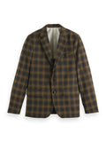 Single Breast Yarn Dyed Blazer in Golden Brown Check | Buster McGee