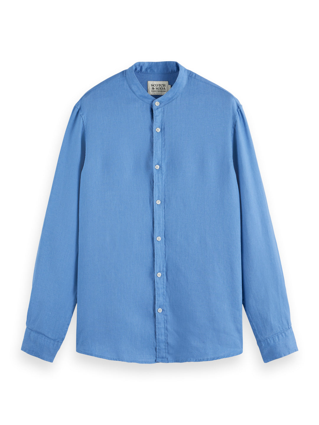 Regular Fit Linen Shirt in Lake Blue | Buster McGee