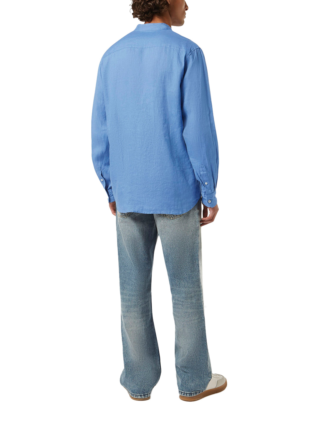 Regular Fit Linen Shirt in Lake Blue | Buster McGee