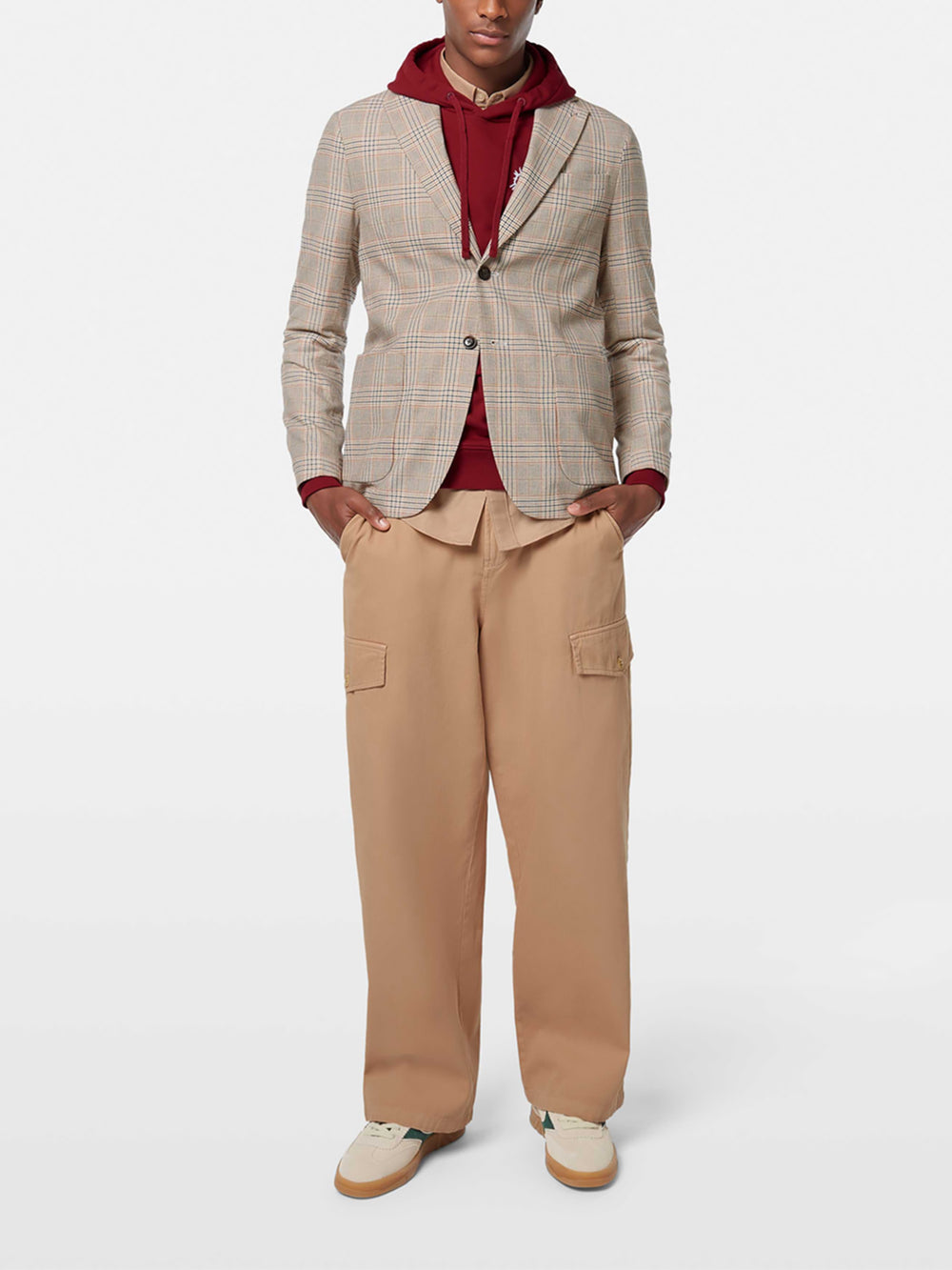 Scotch & Soda Single Breast Yarn Dyed Blazer in Soft Camel Check | Buster McGee