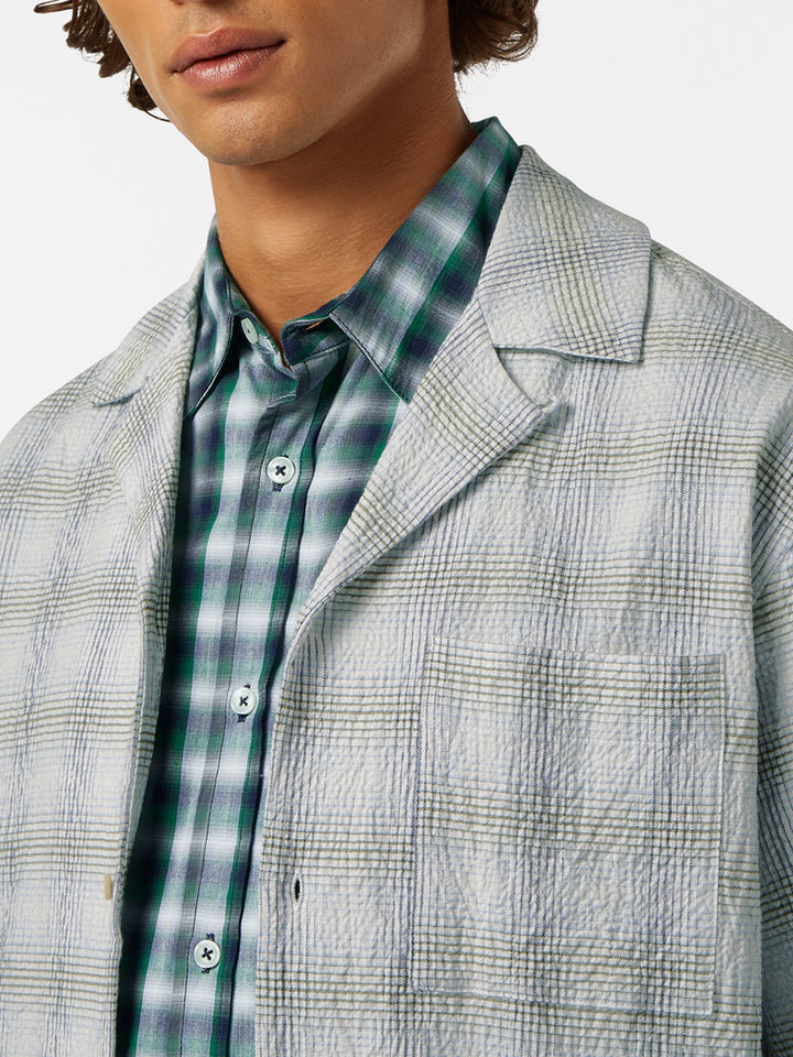 Scotch & Soda Relaxed Fit SS Shirt Swan Crinkle Check | Buster McGee
