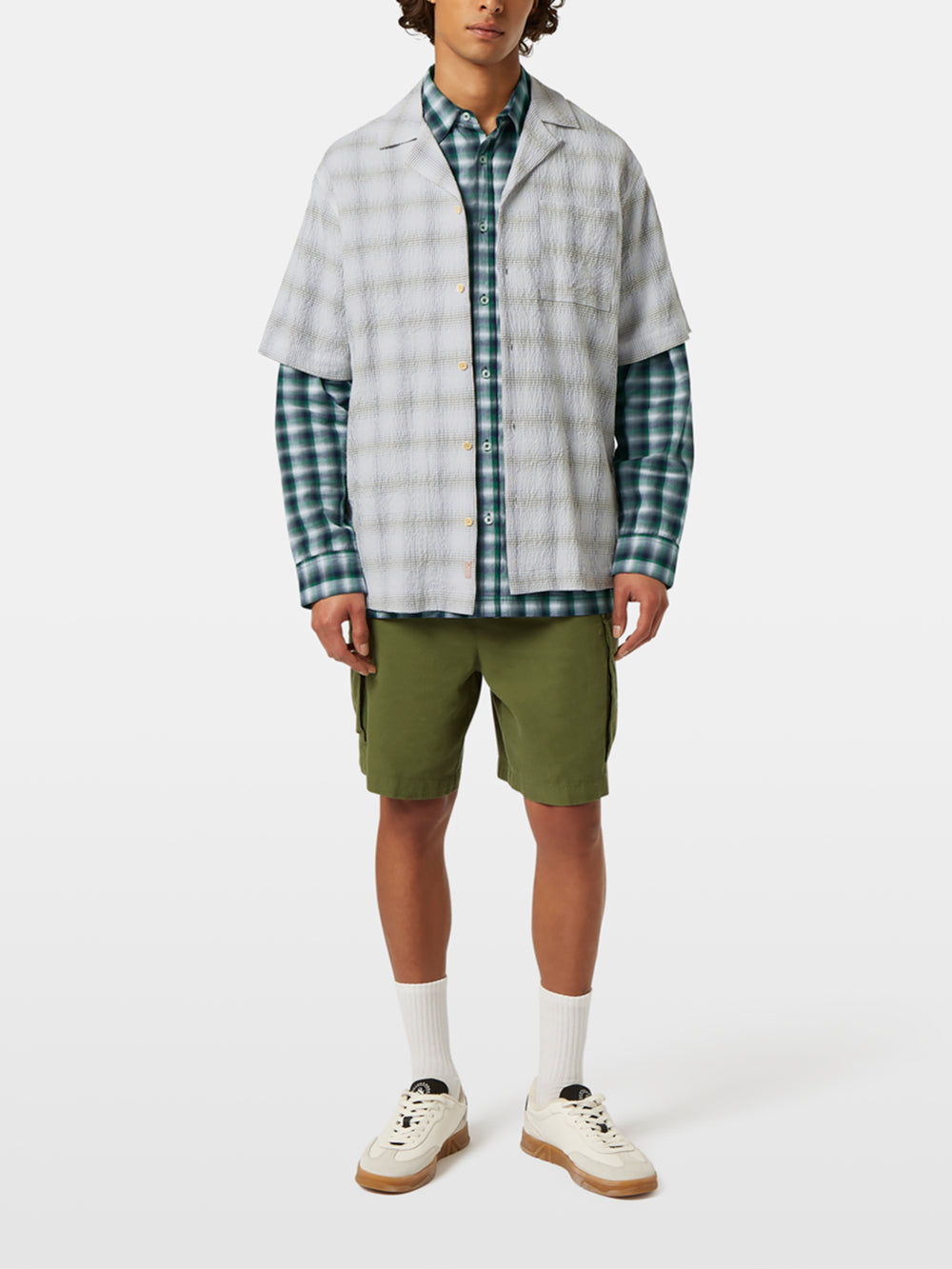 Scotch & Soda Relaxed Fit SS Shirt Swan Crinkle Check | Buster McGee