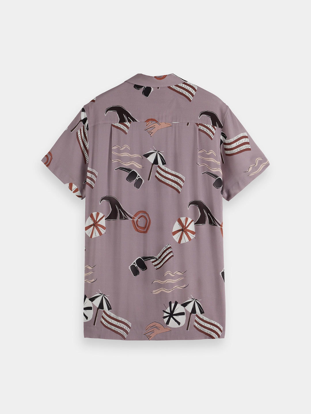 Scotch & Soda SS Shirt with AOP in Cutout Beach Brown