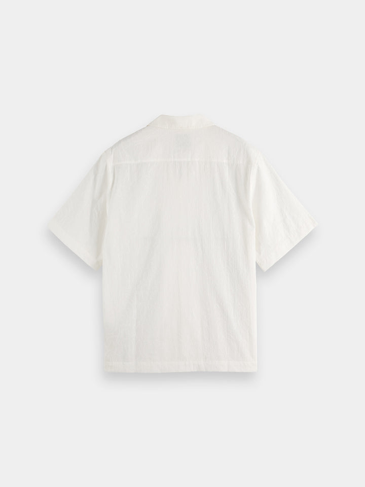 Scotch & Soda Embroidered SS Shirt in White | Buster McGee