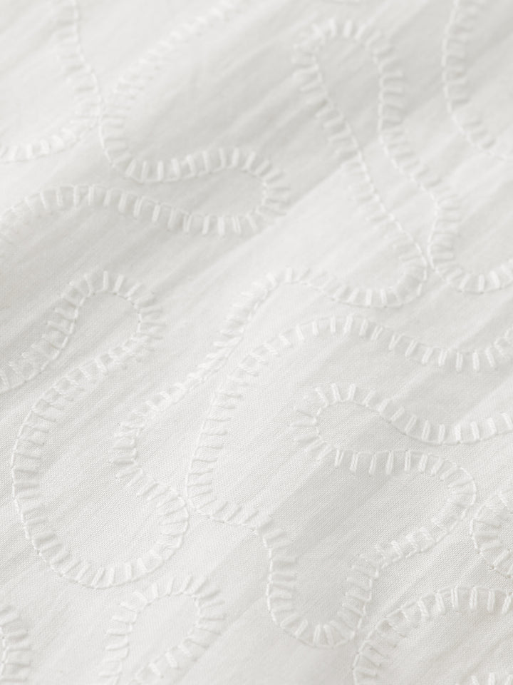 Scotch & Soda Embroidered SS Shirt in White | Buster McGee