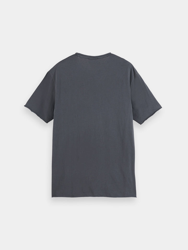Scotch & Soda Raw Edge Crewneck Tee in Washed Black | Buster McGee