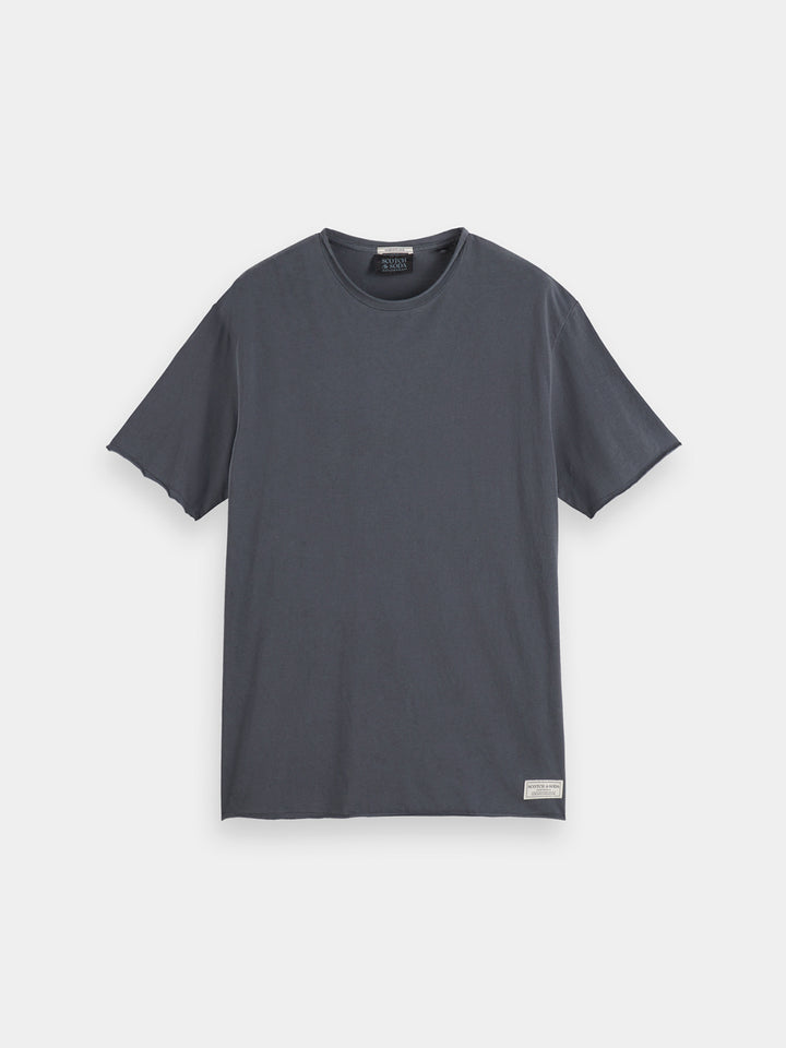 Scotch & Soda Raw Edge Crewneck Tee in Washed Black | Buster McGee