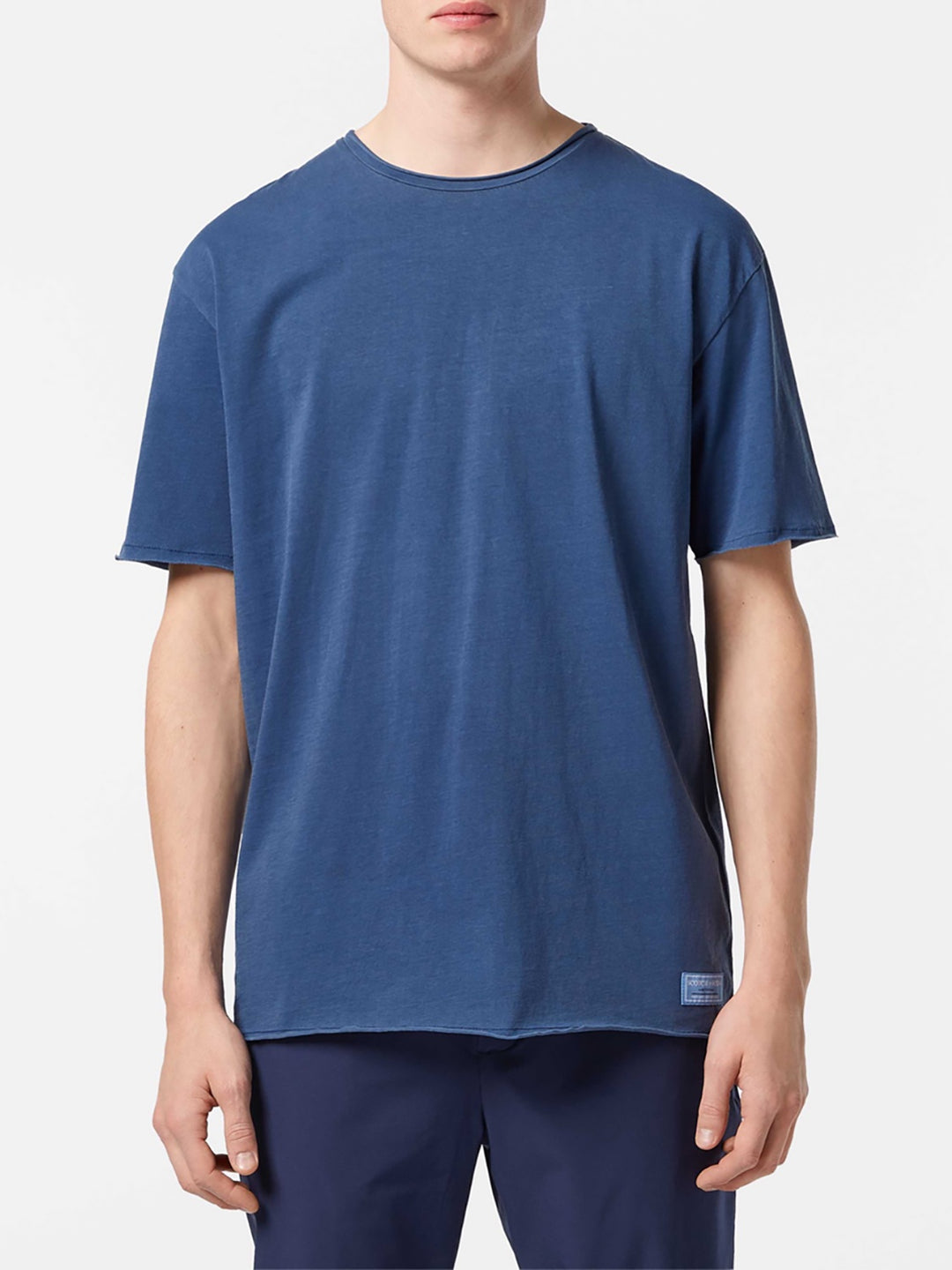 Scotch & Soda Raw Edge Crewneck Tee in Atlantic Blue | Buster McGee