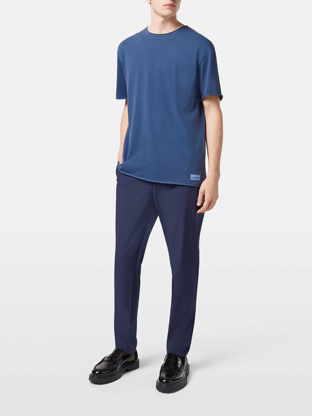Scotch & Soda Raw Edge Crewneck Tee in Atlantic Blue | Buster McGee