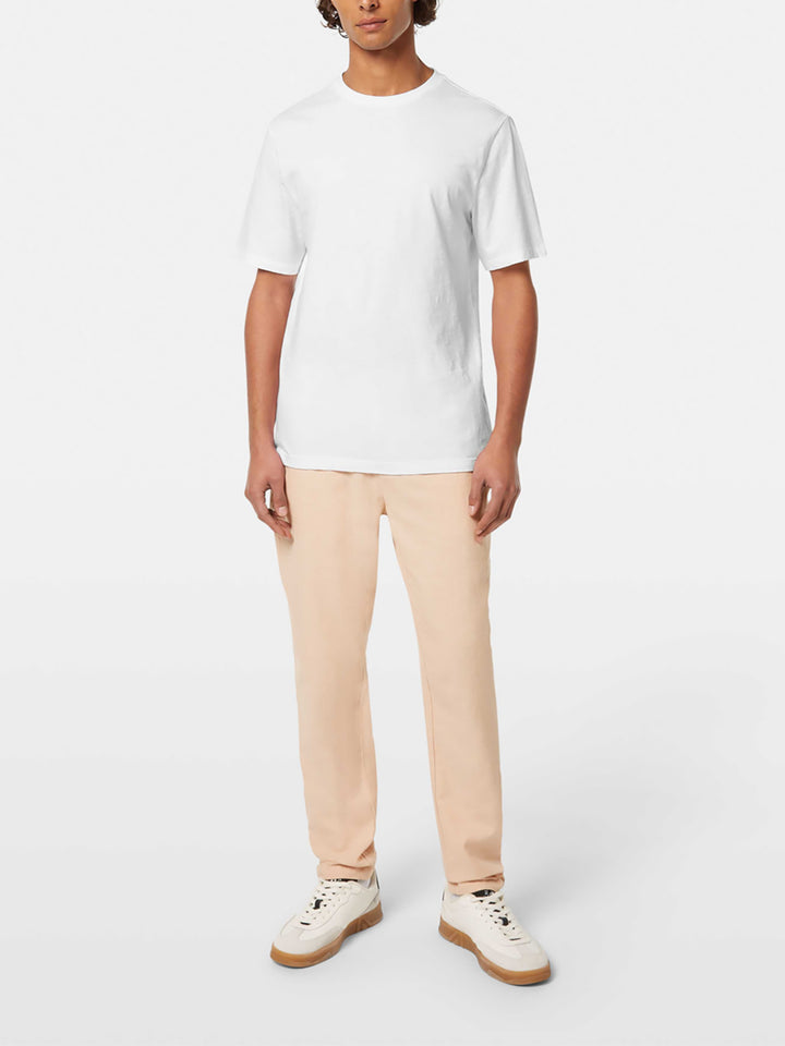 Scotch & Soda 3 Crosses Cotton-Linen Blend Tee in White | Buster McGee