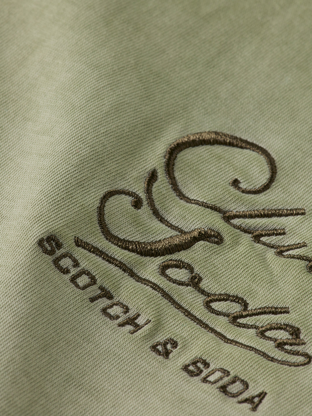 Scotch & Soda Cold Dye Crewneck Tee in Army | Buster McGee