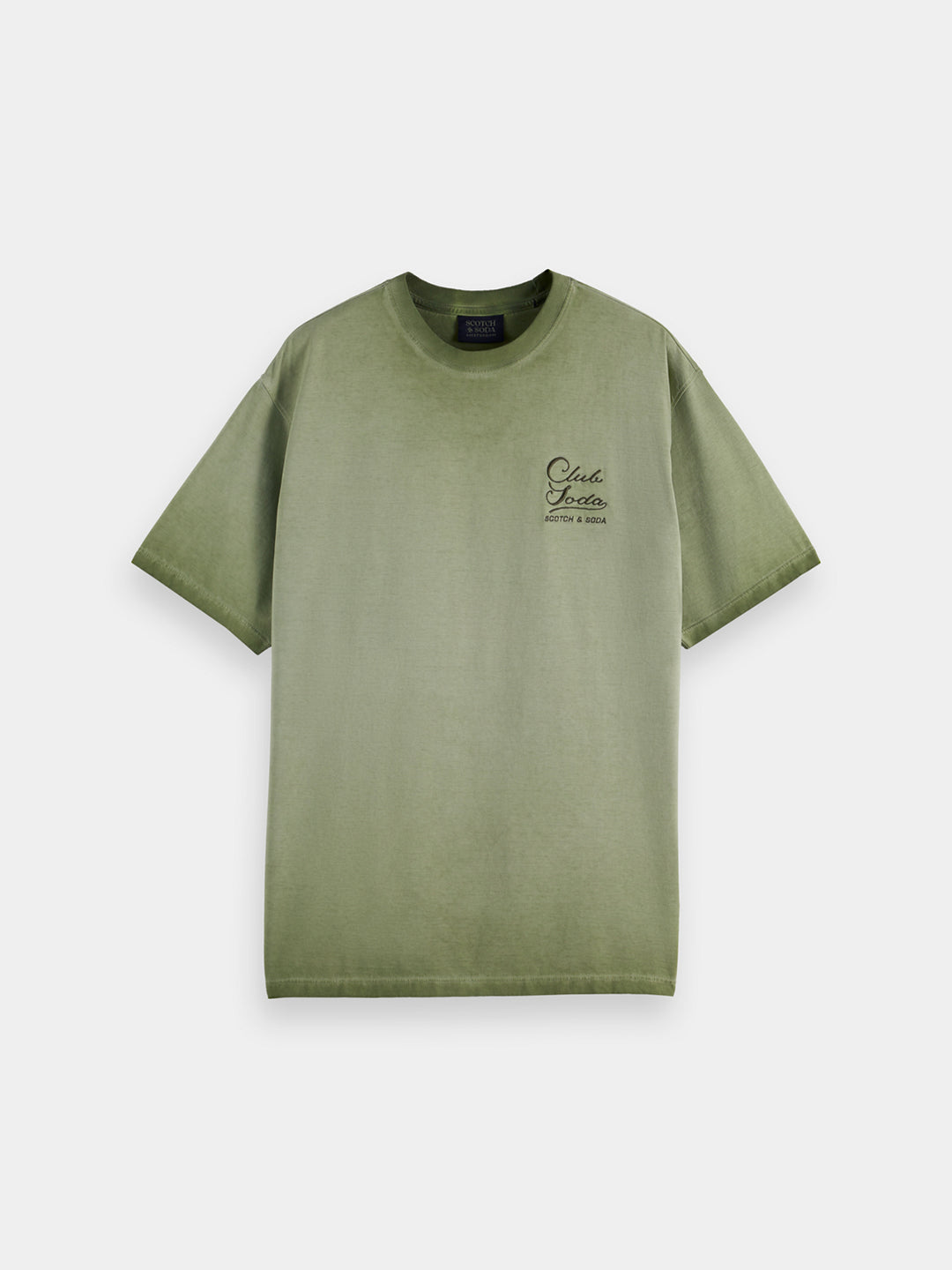 Scotch & Soda Cold Dye Crewneck Tee in Army | Buster McGee