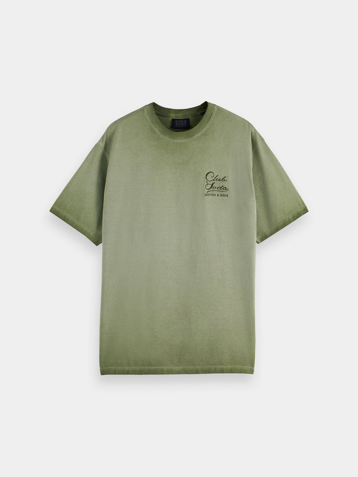 Scotch & Soda Cold Dye Crewneck Tee in Army | Buster McGee