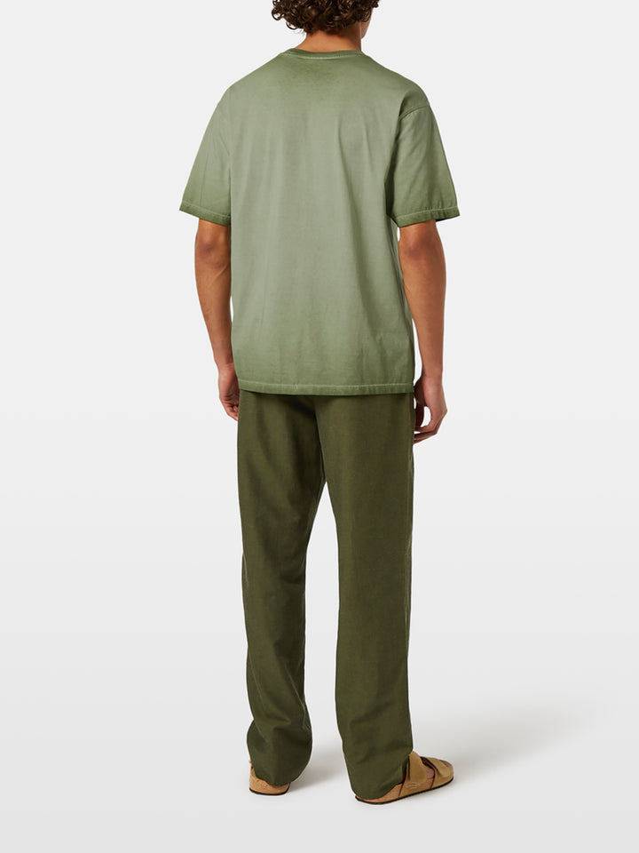 Scotch & Soda Cold Dye Crewneck Tee in Army | Buster McGee