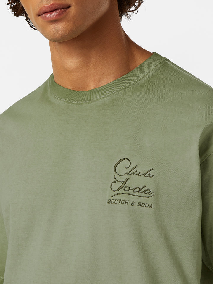 Scotch & Soda Cold Dye Crewneck Tee in Army | Buster McGee