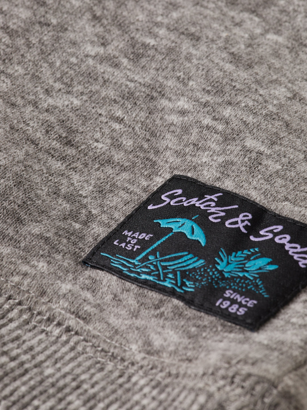 Scotch & Soda Melange Sweatshirt Washed Black Melange | Buster McGee